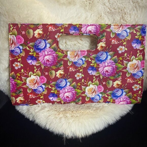 Large Floral Envelope Clutch - Picture 2 of 6